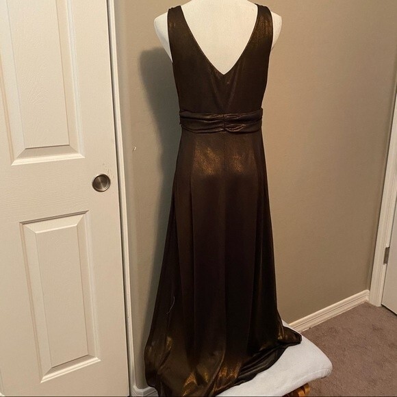 R&M Richards metallic bronze sheen dress s… - Picture 3 of 10